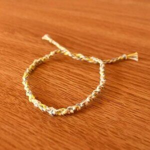 Blue and Yellow Woven Bracelet